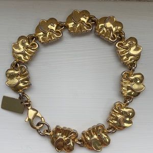 Gold lilly pulitzer elephant bracelet